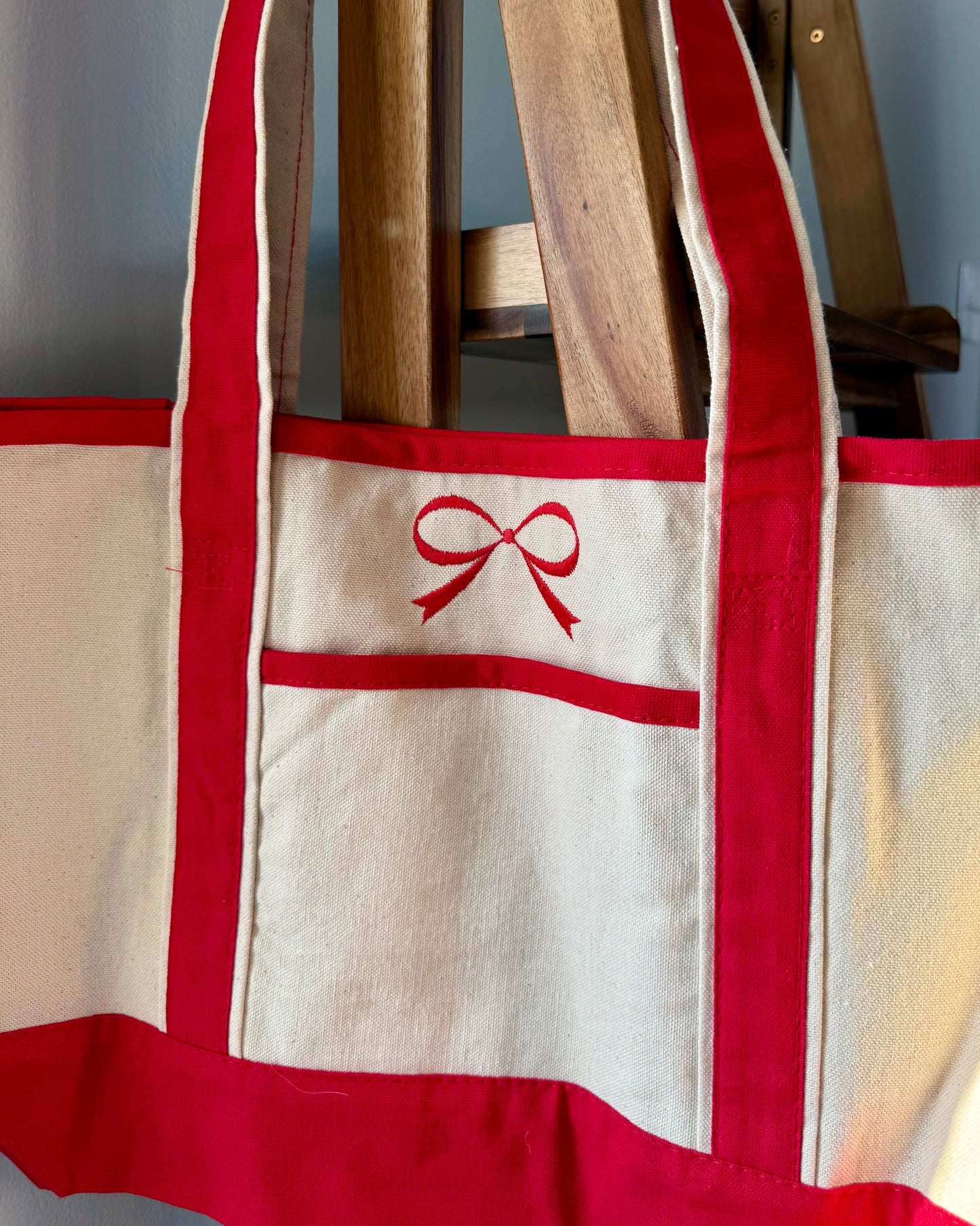 BOW CANVAS TOTE
