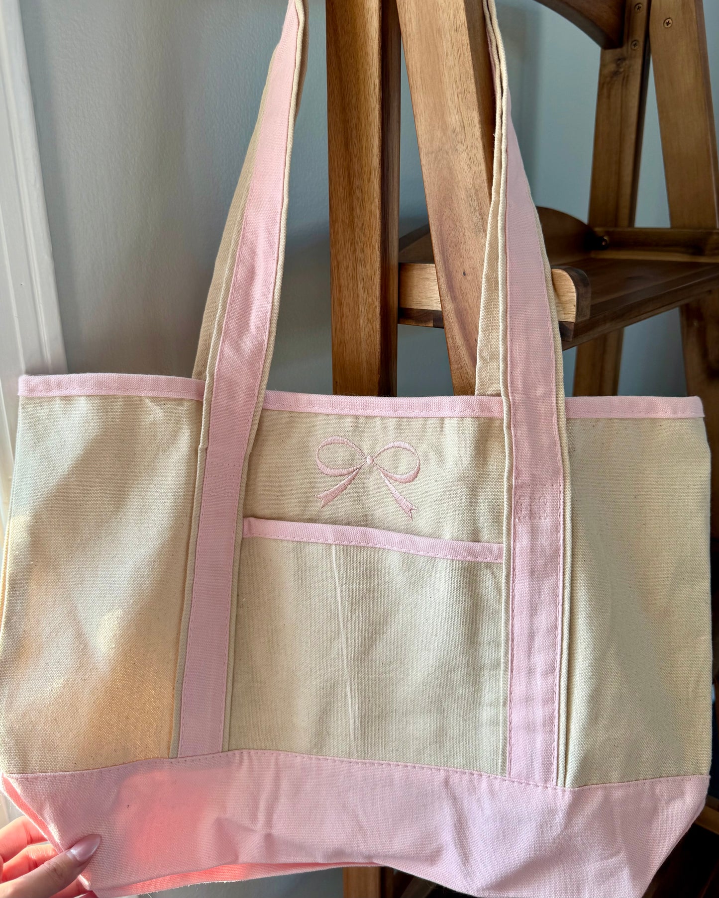 BOW CANVAS TOTE