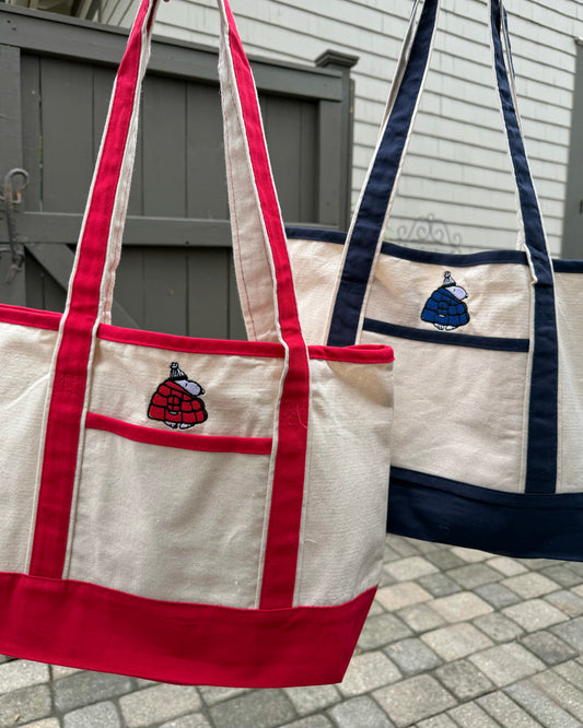 SNOOPY PUFFER COAT CANVAS TOTE