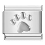 EMBOSSED PAW PRINT ITALIAN CHARM