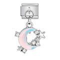 MOON AND STAR PENDANT ITALIAN CHARM