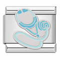 Stethoscope Italian Charm Italian charm bracelet link in stainless steel