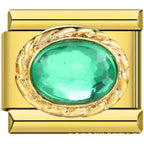 OVAL GEMSTONE ITALIAN CHARM