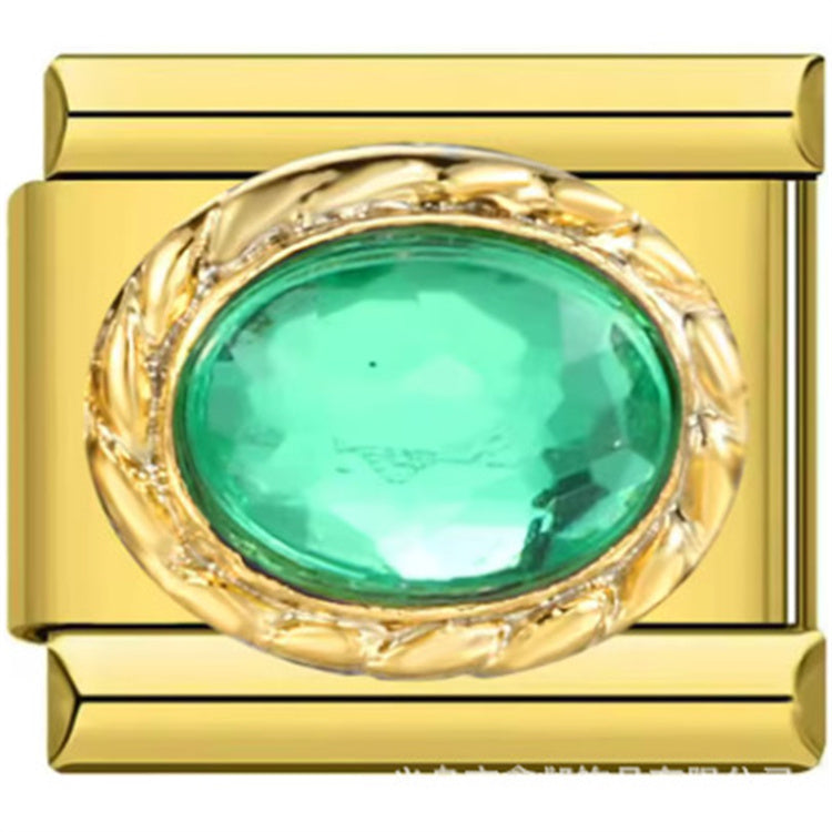 OVAL GEMSTONE ITALIAN CHARM