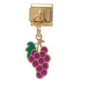 Grape Pendant Italian Charm Italian charm bracelet link in stainless steel