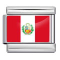 PERU FLAG ITALIAN CHARM