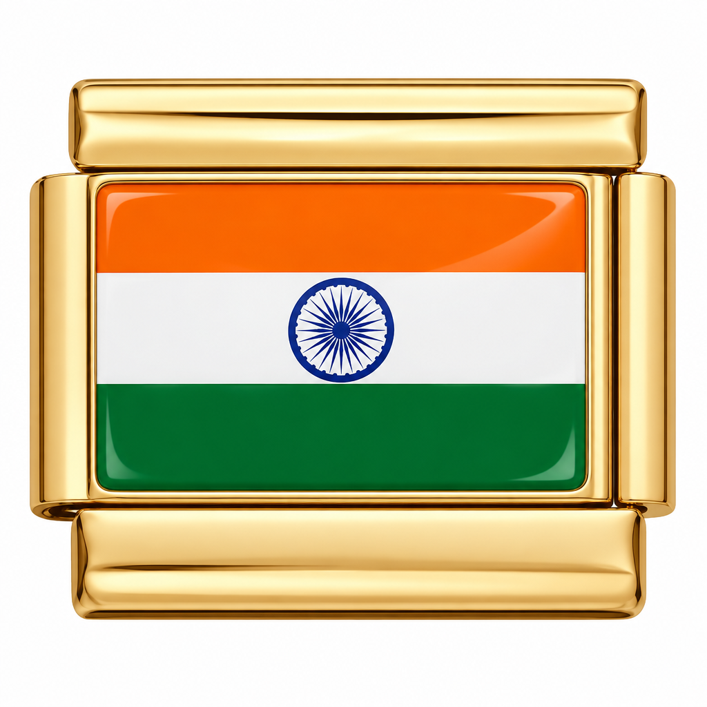 INDIA FLAG ITALIAN CHARM