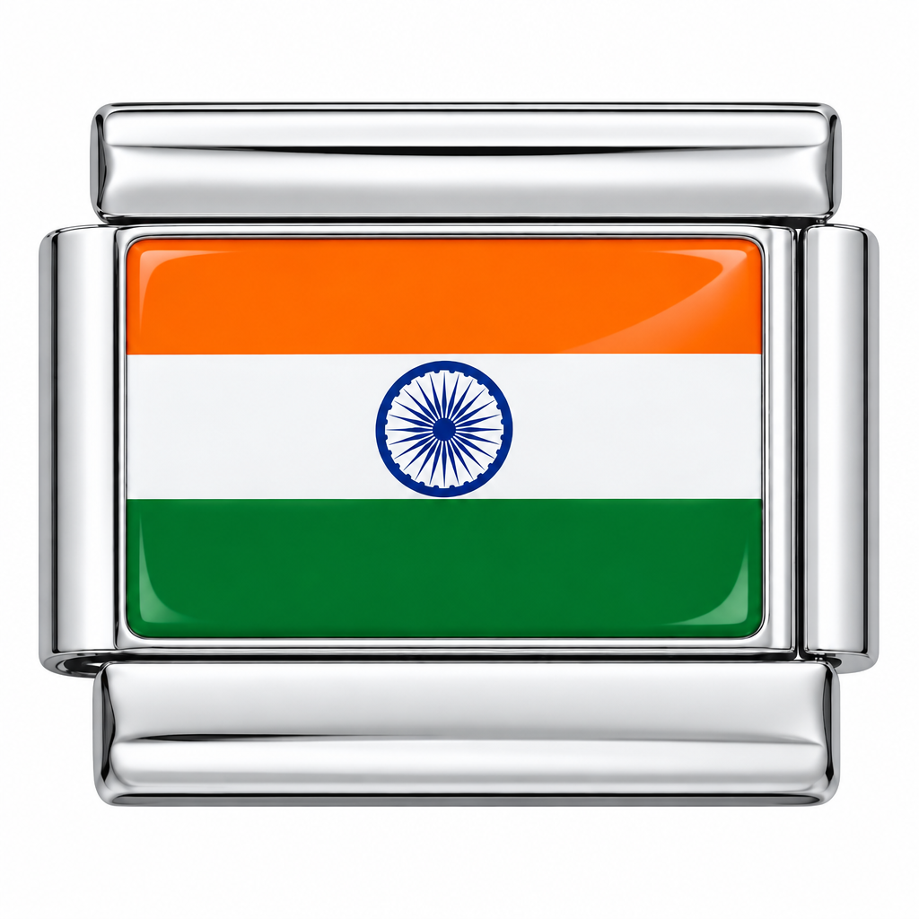 INDIA FLAG ITALIAN CHARM