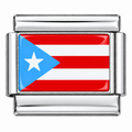 PUERTO RICO FLAG ITALIAN CHARM