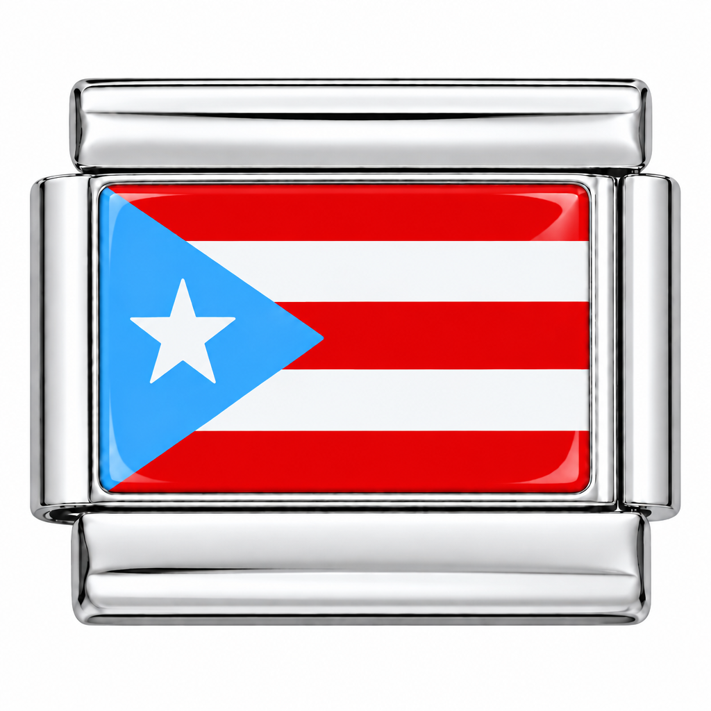PUERTO RICO FLAG ITALIAN CHARM