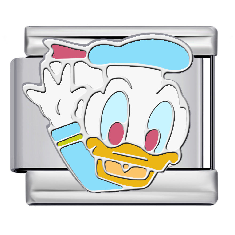 CARTOON DUCK WAVING ITALIAN CHARM