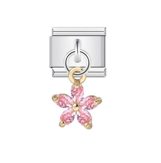 GEM FLOWER PENDANT ITALIAN CHARM
