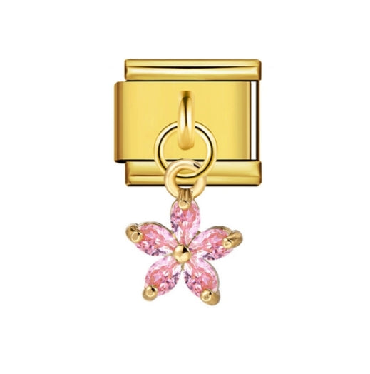 GEM FLOWER PENDANT ITALIAN CHARM