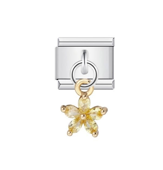 GEM FLOWER PENDANT ITALIAN CHARM
