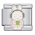 BUNNY WITH HEADPHONES ITALIAN CHARM