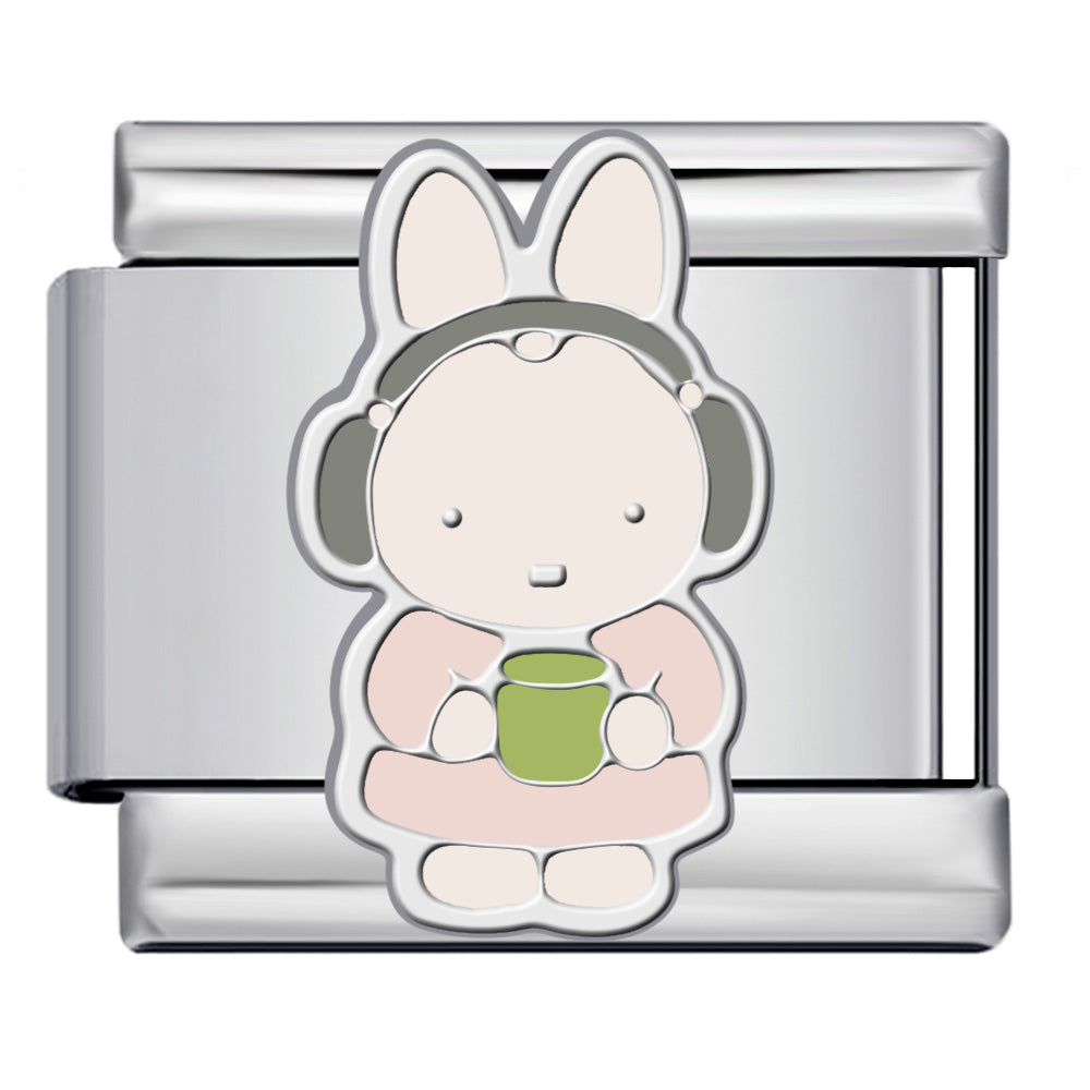 BUNNY WITH HEADPHONES ITALIAN CHARM