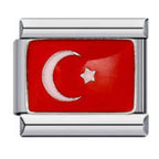 TURKEY FLAG ITALIAN CHARM