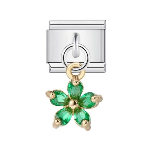 GEM FLOWER PENDANT ITALIAN CHARM