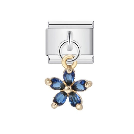 GEM FLOWER PENDANT ITALIAN CHARM