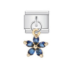 GEM FLOWER PENDANT ITALIAN CHARM