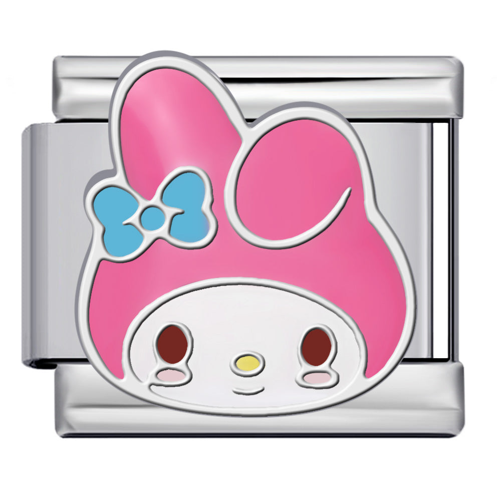 CARTOON PINK BUNNY ITALIAN CHARM