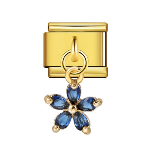 GEM FLOWER PENDANT ITALIAN CHARM