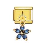 GEM FLOWER PENDANT ITALIAN CHARM