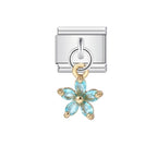 GEM FLOWER PENDANT ITALIAN CHARM