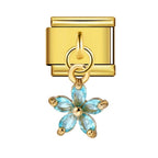 GEM FLOWER PENDANT ITALIAN CHARM