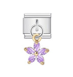 GEM FLOWER PENDANT ITALIAN CHARM