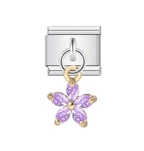 GEM FLOWER PENDANT ITALIAN CHARM