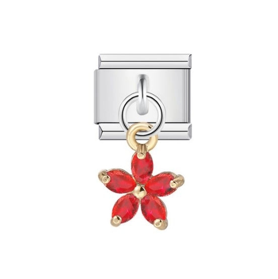GEM FLOWER PENDANT ITALIAN CHARM