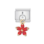 GEM FLOWER PENDANT ITALIAN CHARM