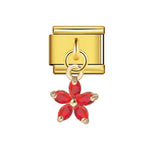 GEM FLOWER PENDANT ITALIAN CHARM