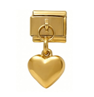 BUBBLE HEART PENDANT ITALIAN CHARM