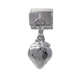 EMBOSSED STRAWBERRY PENDANT ITALIAN CHARM