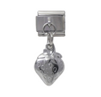 EMBOSSED STRAWBERRY PENDANT ITALIAN CHARM