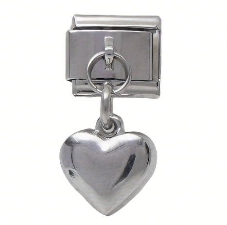 BUBBLE HEART PENDANT ITALIAN CHARM