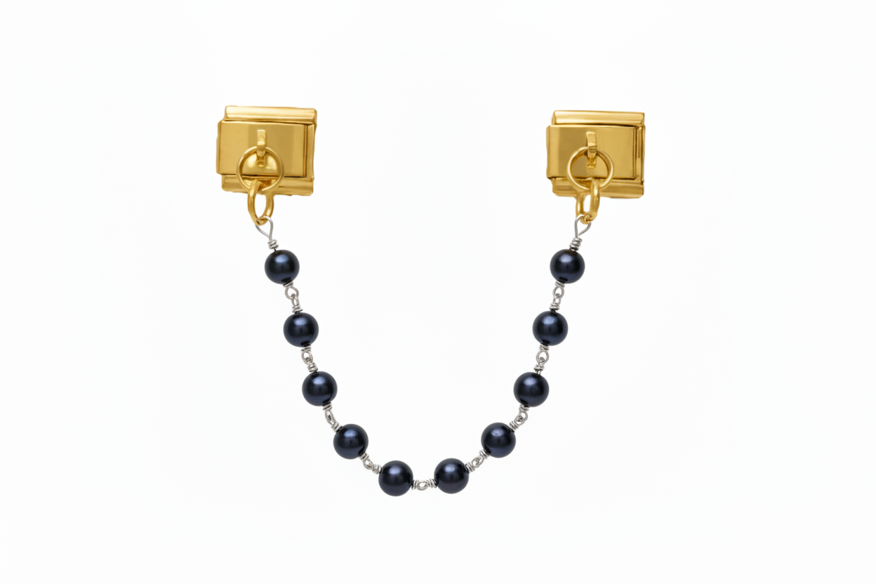 BEADED CHAIN PENDANT ITALIAN CHARM