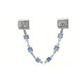 SQUARE GEM CHAIN PENDANT ITALIAN CHARM