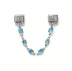 SQUARE GEM CHAIN PENDANT ITALIAN CHARM