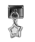 EMBOSSED STAR PENDANT ITALIAN CHARM