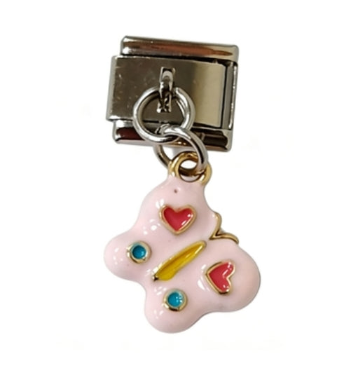 HEART BUTTERFLY PENDANT ITALIAN CHARM