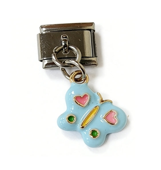 HEART BUTTERFLY PENDANT ITALIAN CHARM