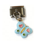HEART BUTTERFLY PENDANT ITALIAN CHARM