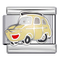 CARTOON YELLOW CAR ITALIAN CHARM