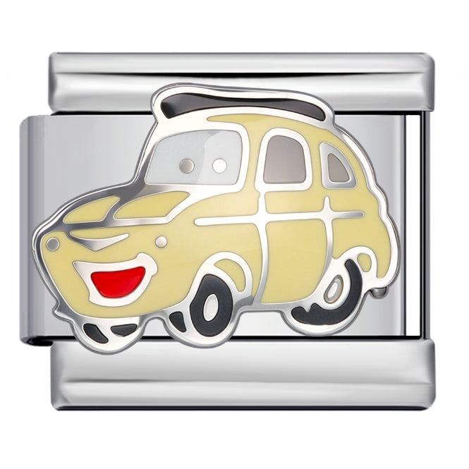 CARTOON YELLOW CAR ITALIAN CHARM