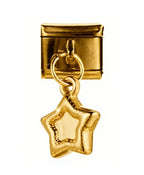 EMBOSSED STAR PENDANT ITALIAN CHARM