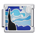 Starry Night Italian Charm Italian charm bracelet link in stainless steel