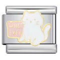 Whatever Cat Italian Charm Italian charm bracelet link in stainless steel